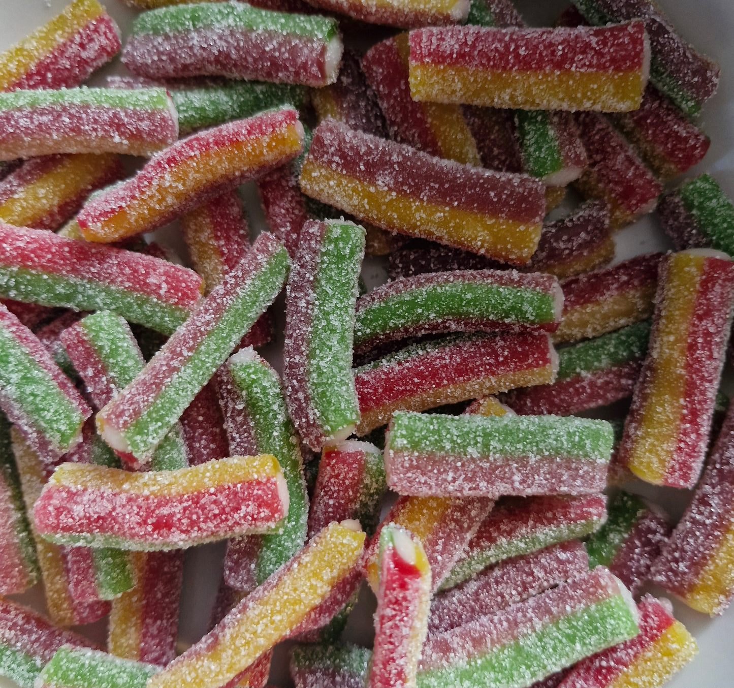 Sour rainbow mini pencils
