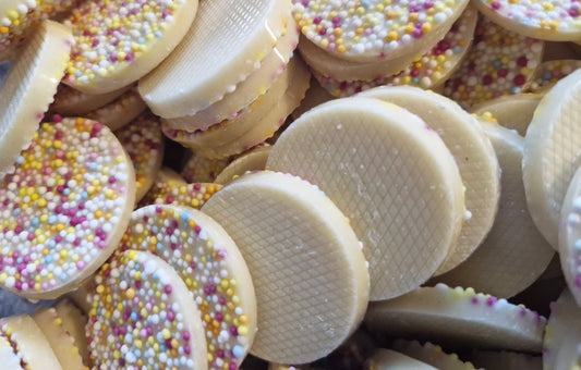White chocolate jazzles